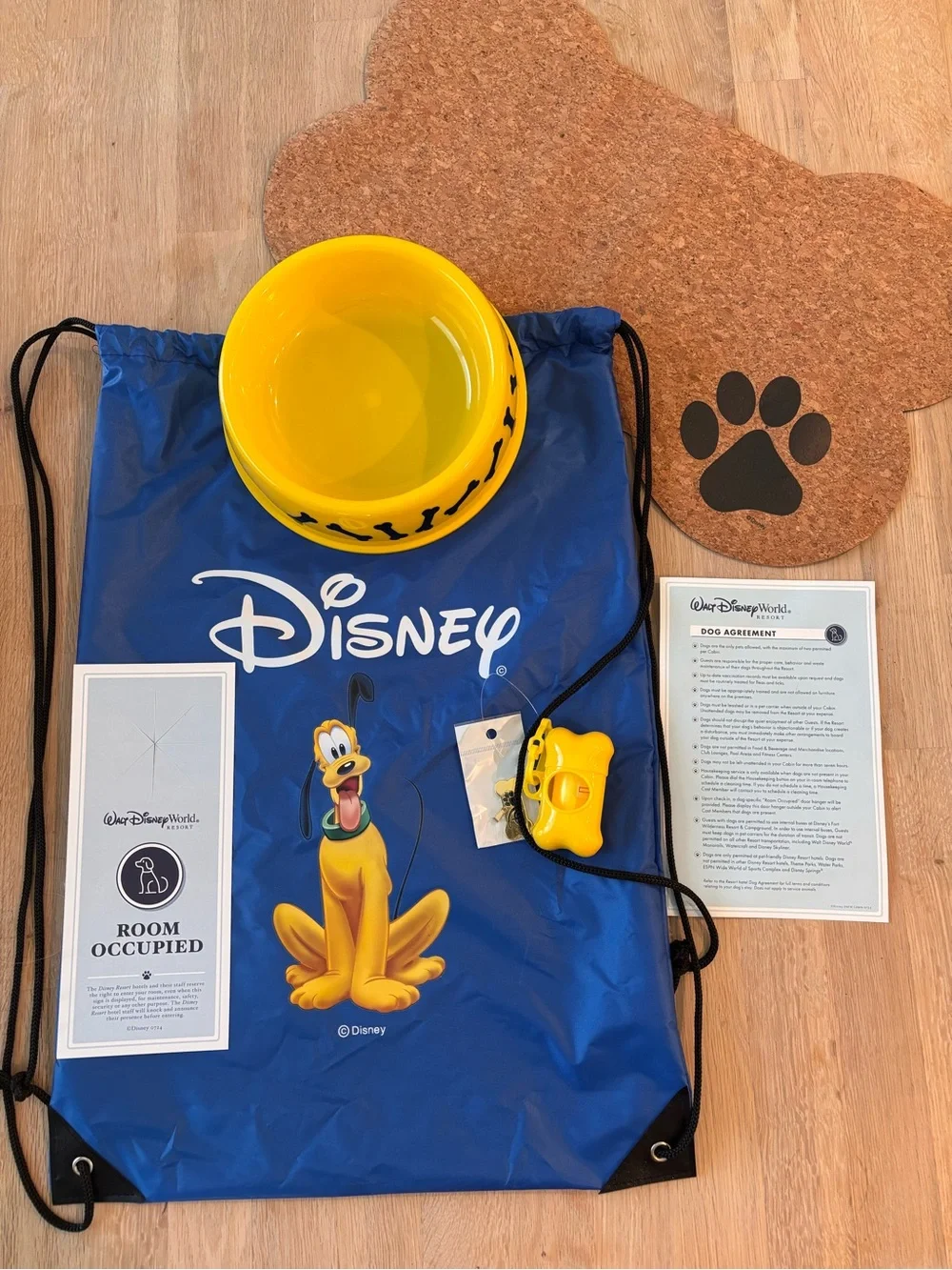 NWT Disney Pluto's Dog Welcome Kit | Fort Wilderness Resort | Rare Complete Kit